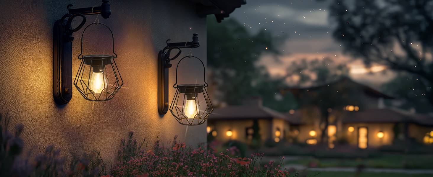 Сонячні лампи для саду на сонячних батареях, 2 шт. Водонепроникні металеві ліхтарі для вулиці, LED, IP65, чорний, V-подібні