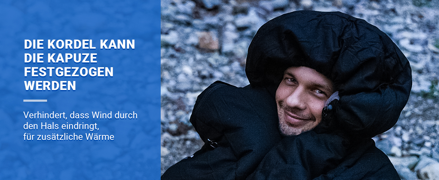 Сплячий мішок KingCamp для дорослих 3-в-1 з бавовняним флісовим підкладкою, зимовий, XXL, легкий, теплий, знімний ковдри, для туризму та відпочинку