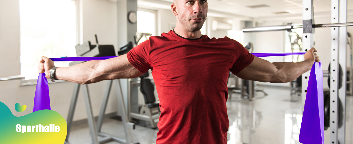 Набір фітнес-резинки 4 шт. (1.8M/2M), 4 рівні опору, постер з вправами, сумка для перенесення, інструкція, для йоги, пілатесу, нарощування м'язів. Кольори: жовтий, червоний, зелений, синій (градієнт фіолетовий)