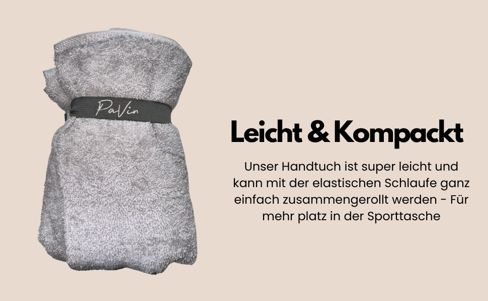 Рушник спортивний Pavin Sports 2 шт. | 90x40 см | 100% бавовна | З кишенею на блискавці, антиковзаючим покриттям та петлею | Для залу, фітнесу