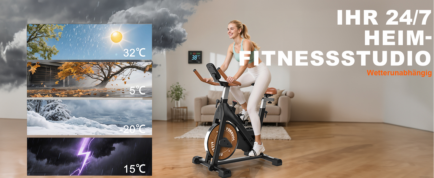 Велотренажер з Bluetooth: велотренажер з магнітним опором, фітнес-велосипед для дому з LCD-дисплеєм, до 160 кг, чорний