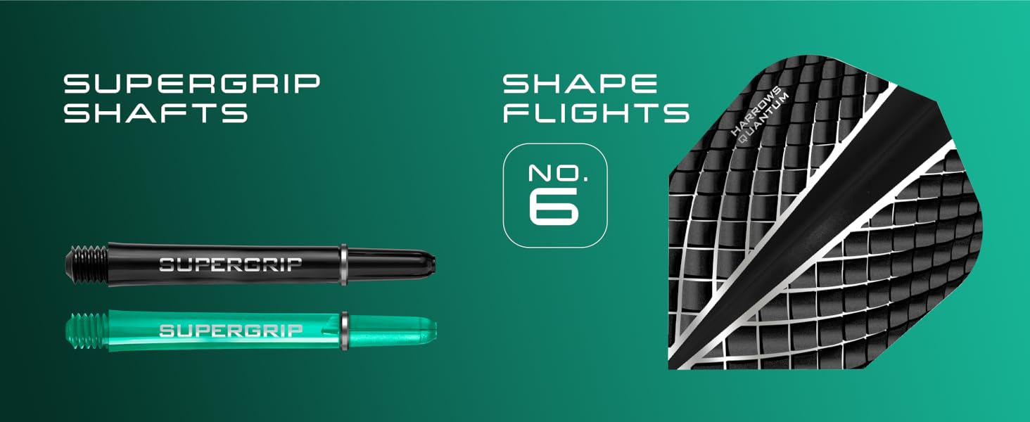 Дарти Harrows NX Elite 90% Tungsten 24g: Сталеві наконечники, комплект 17 предметів (Supergrip, Quantum Flights, кейс)