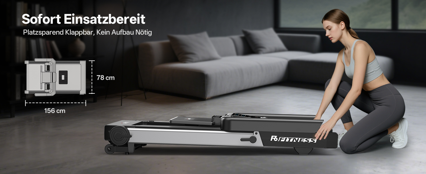 Біговий тренажер JOROTO для дому, складаний, 2.5PS, нахил 1-10%, LED дисплей, 15 програм, 1-16 км/год, велика площа бігової доріжки 130×48 см, Bluetooth, Kinomap, вантажопідйомність 150 кг, чорний