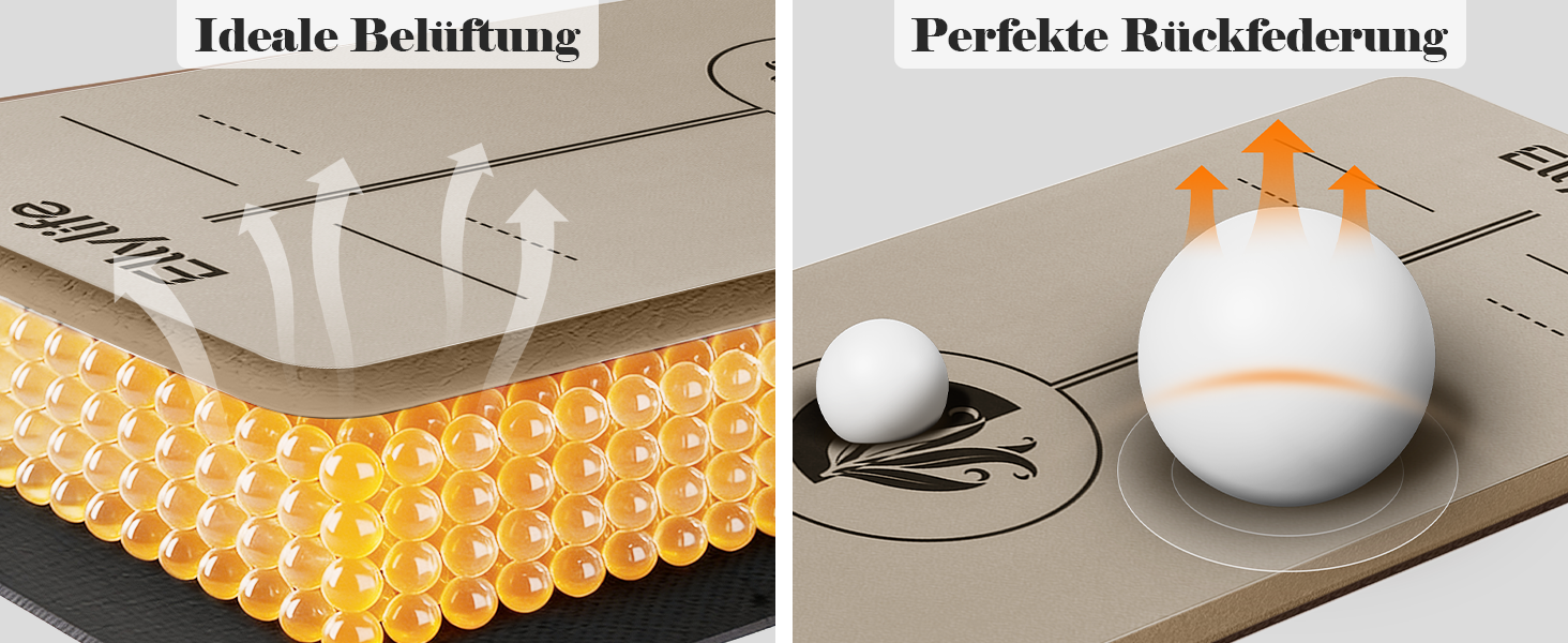 Килимок для йоги та пілатеса з еко-каучуку та TPE, протиковзкий з лініями розмітки, бежевий, 4мм, з ременем для перенесення