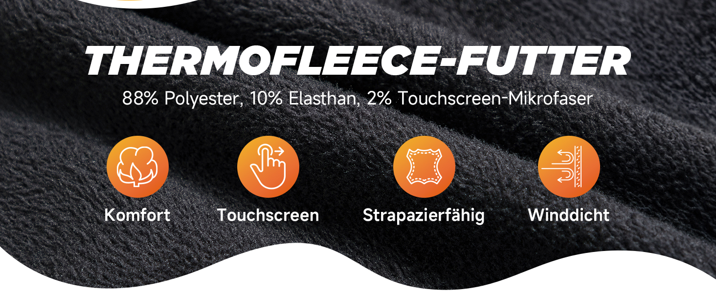 Зимові рукавички Benirap для чоловіків та жінок, вітрозахисні, з підтримкою сенсорного екрану, неслизькі, спортивні, теплі, для активного відпочинку, їзди на велосипеді, бігу, прогулянок з собакою. Чорний колір, модель TM01