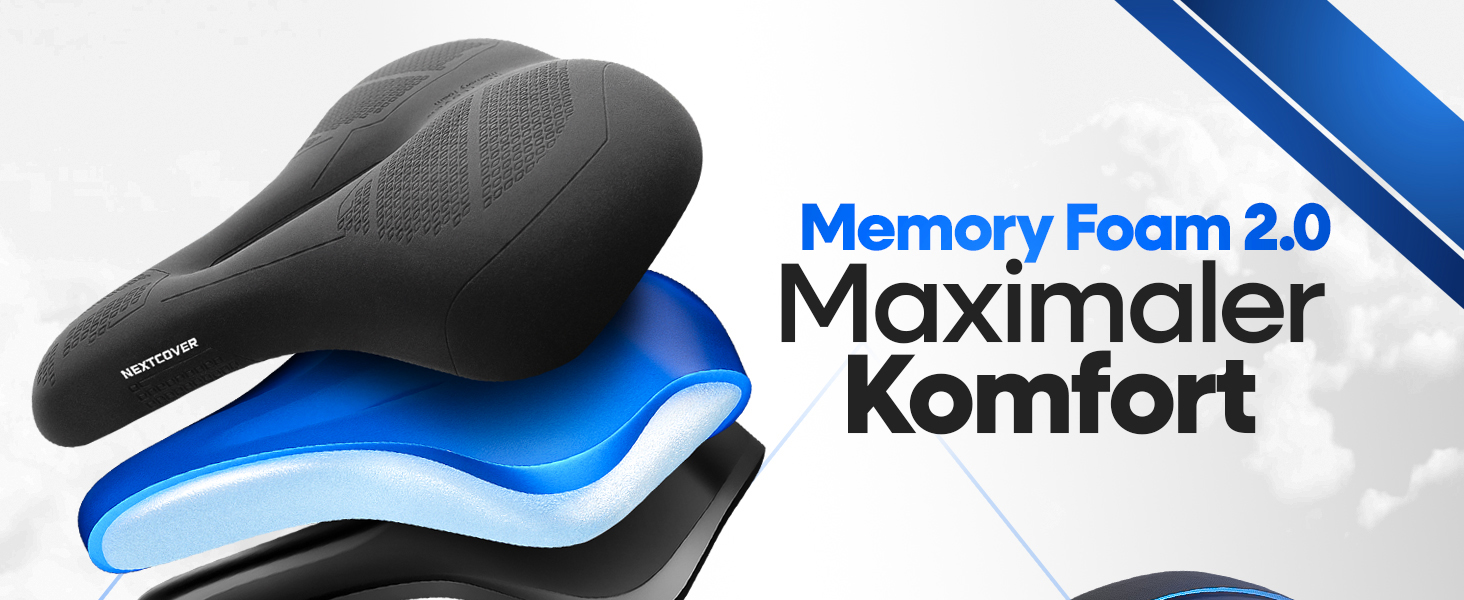 Сідло велосипедне NEXTCOVER Memory-Foam 2.0 ергономічне (Місто)