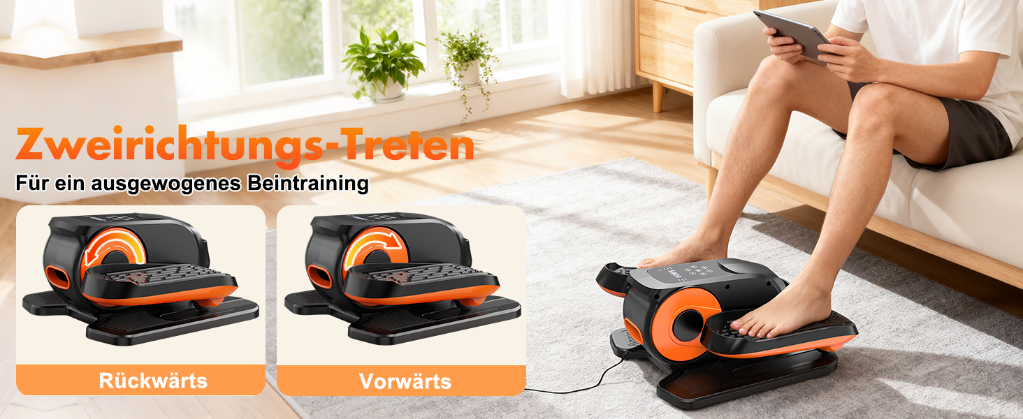 Міні електричний тренажер Crosstrainer XDDIAS для дому з пультом керування та LED-дисплеєм, 12 швидкостей, тихий та портативний еліптичний тренажер для дорослих та літніх людей