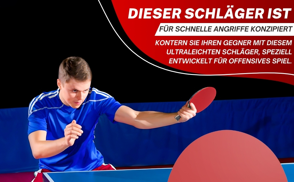 Набір ракетки для настільного тенісу DRAXX SPORTS 7 зірок | Професійна карбонова ракетка для контролю, обертання та потужності | Ультралегка, 175г | Губка 2мм & Високопродуктивний накладка