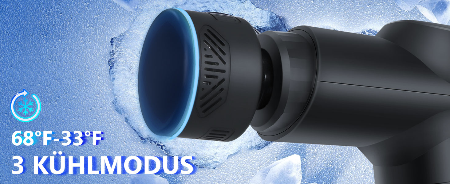 Електрична масажна пістолета з підігрівом та охолодженням для глибокого масажу м'язів