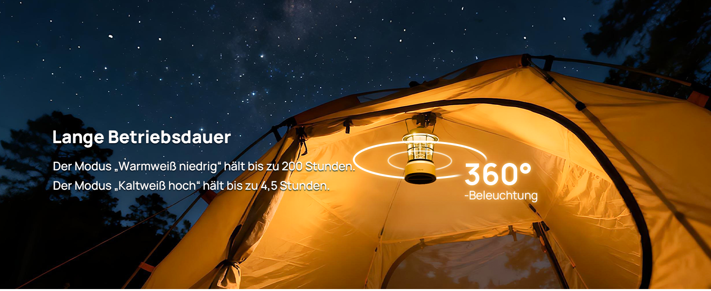 LED кемпінговий ліхтар Linkind: регульована яскравість, 2 кольори, акумулятор, 200 годин роботи, IPX4, для кемпінгу, намету, туризму (2 шт.)