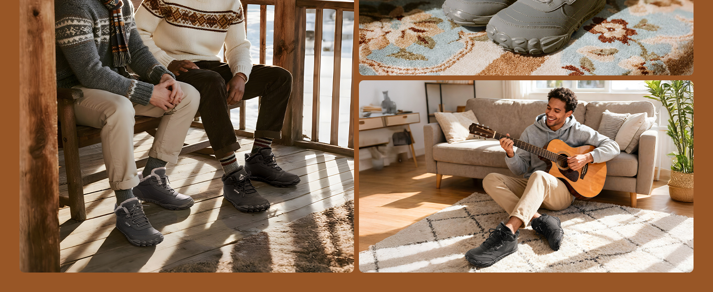 Чоловічі зимові черевики NORTIV 8 - теплі, зручні, чорні (45 EU) для дому