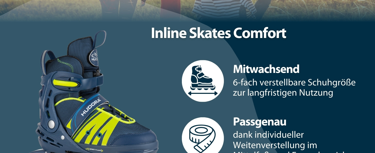 Інлайнери для дітей та підлітків Hudora Comfort Strong Berry, 29-34, регульовані, дихаючі