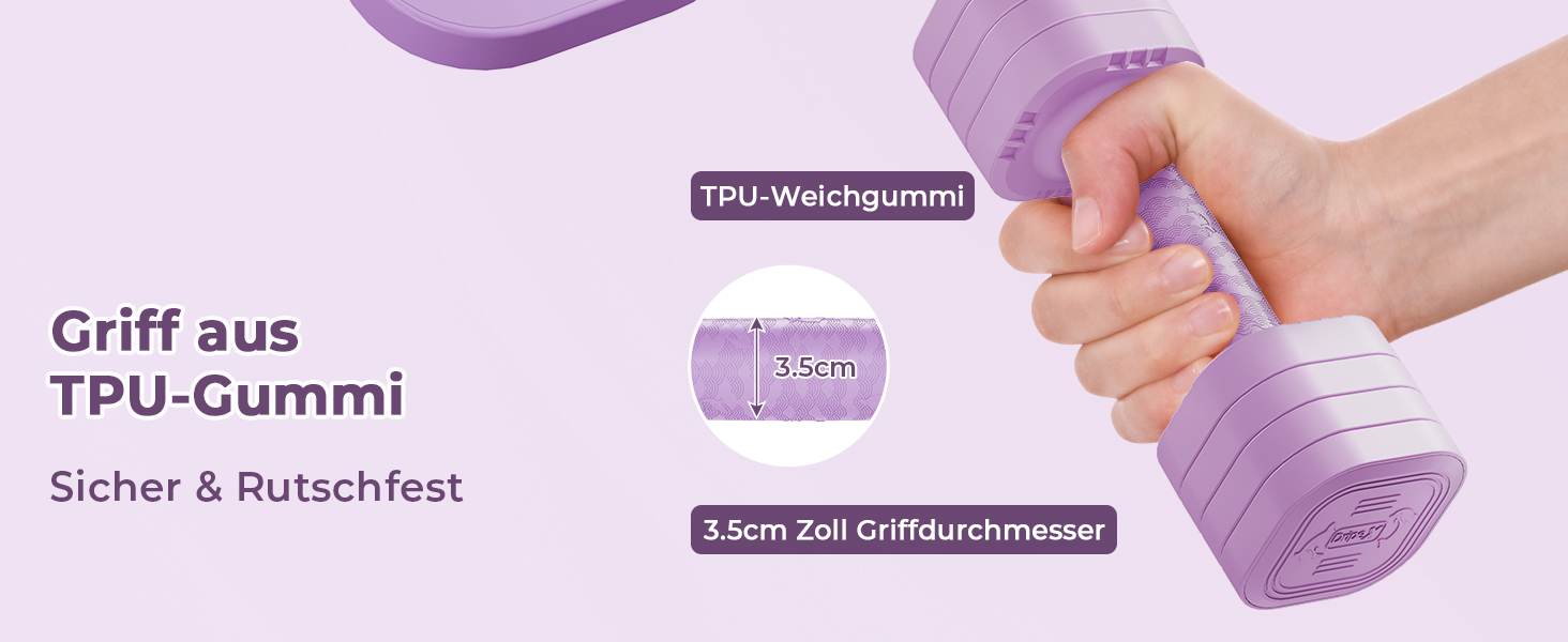 Набір гантелей Dripex регульовані 5 кг x2 або 2.5 кг x2, 6 швидкознімних дисків 0.5 кг/0.25 кг (фіолетовий, 2.5 кг x2)