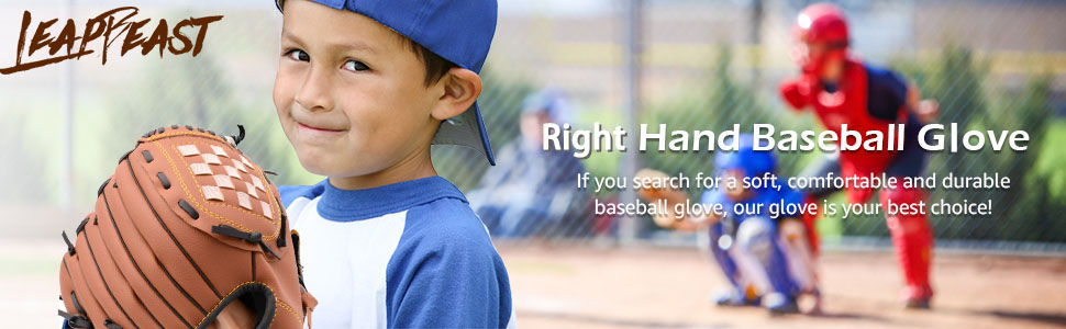 Рукавиця для бейсболу та софтболу Recht Hand 12.5 дюймів, коричнева, для дорослих, з м'ячем для тренувань та змагань