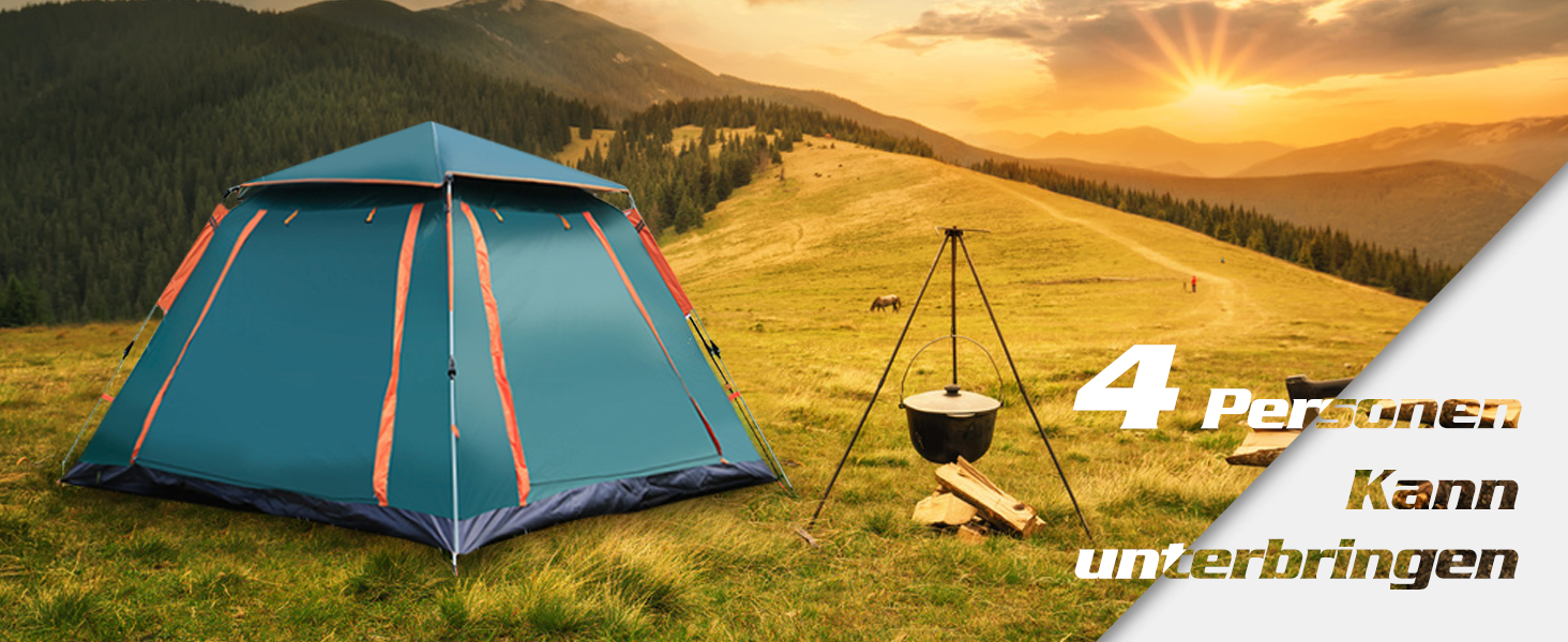 Намет туристичний Ergocar водонепроникний, легкий, Pop-Up, для 3-4 осіб, зелений, вініл