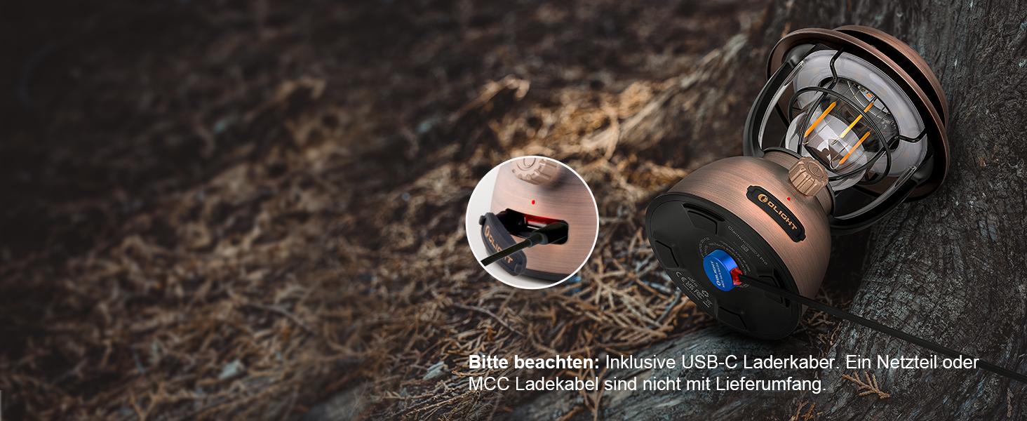 Ліхтар кемпінговий Olight Olantern Classic 2 Pro: 300 LM, USB, регулювання яскравості, Power Bank, для кемпінгу, саду, відпочинку, вінтажний дизайн, мідний колір