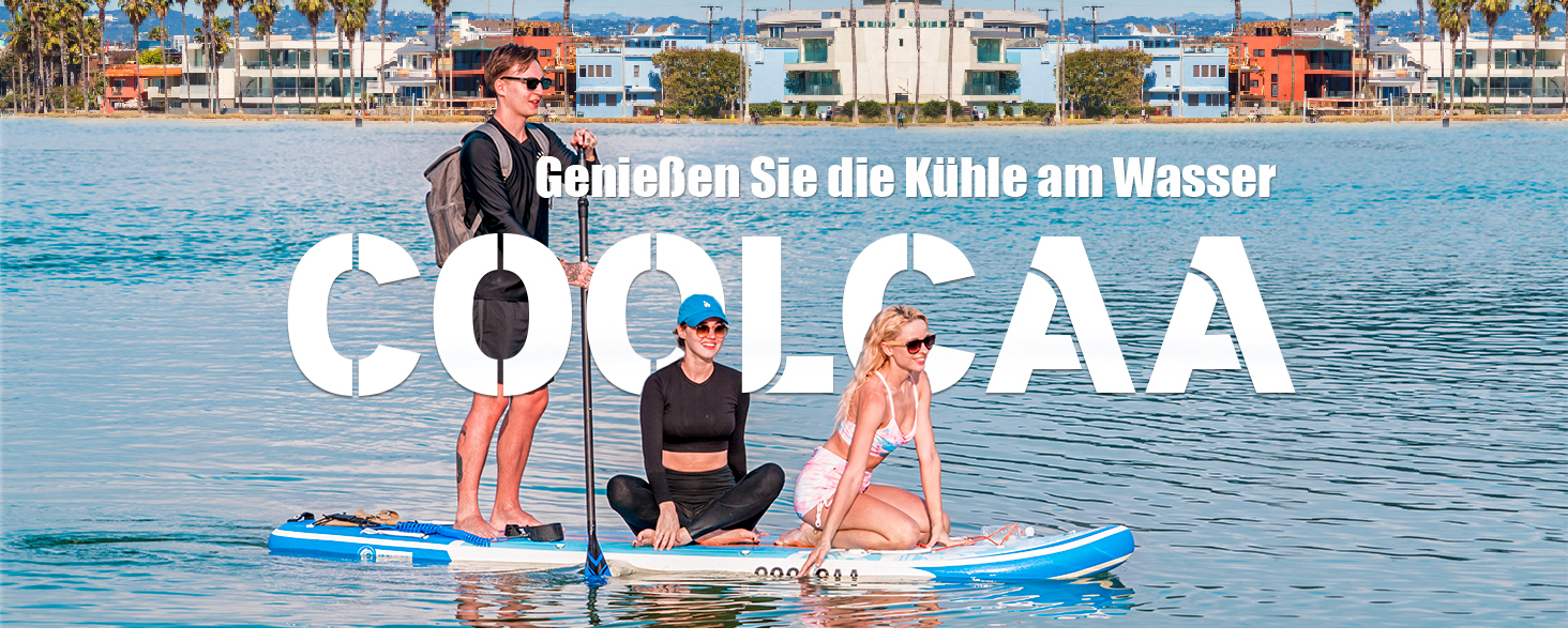 SUP дошка COOLCAA Maple Marlin Lite 355 см, надувний сапборд для дорослих, ширина 86 см, вантажопідйомність 222 кг + аксесуари та сумка