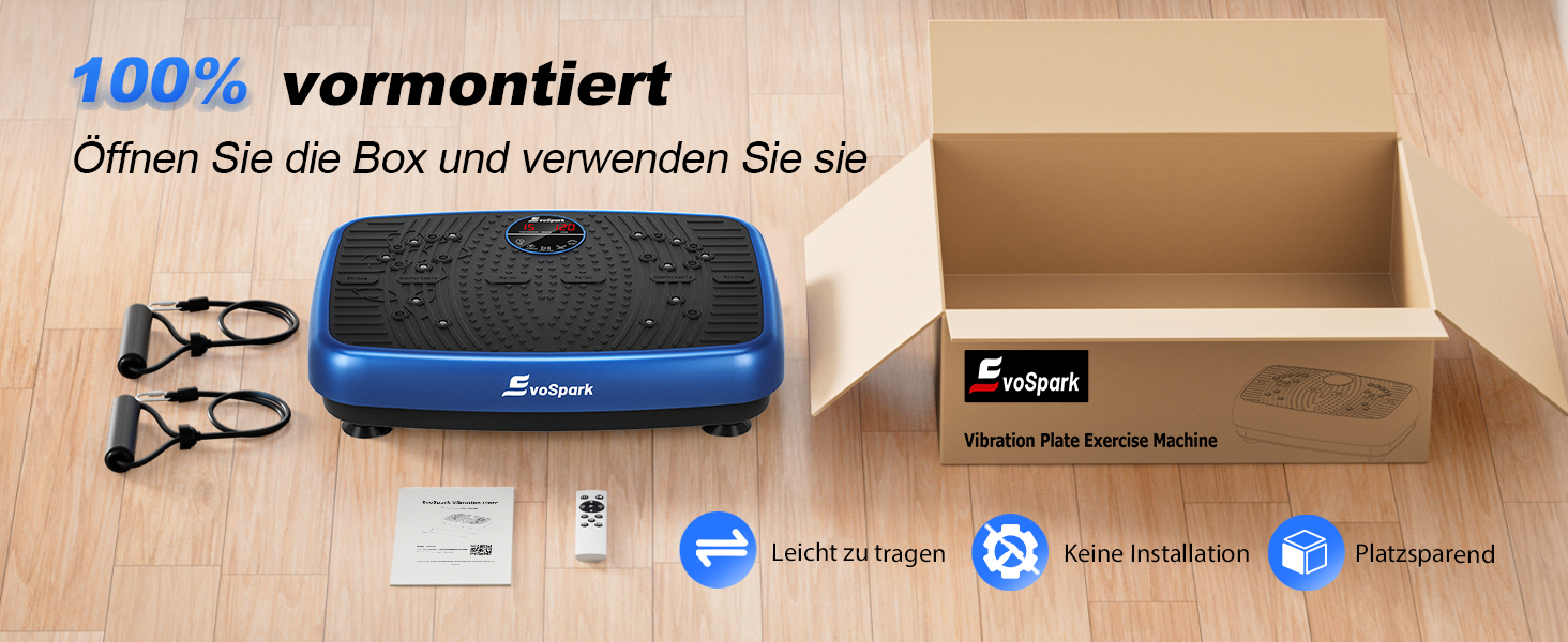 Вібраційна платформа EvoSpark: Тест-переможець 2025, з подвійними моторами для схуднення та тренувань всього тіла. Масажер, платформа для фітнесу на 200 кг. Вібраційна платформа для дому - зелений/блакитний