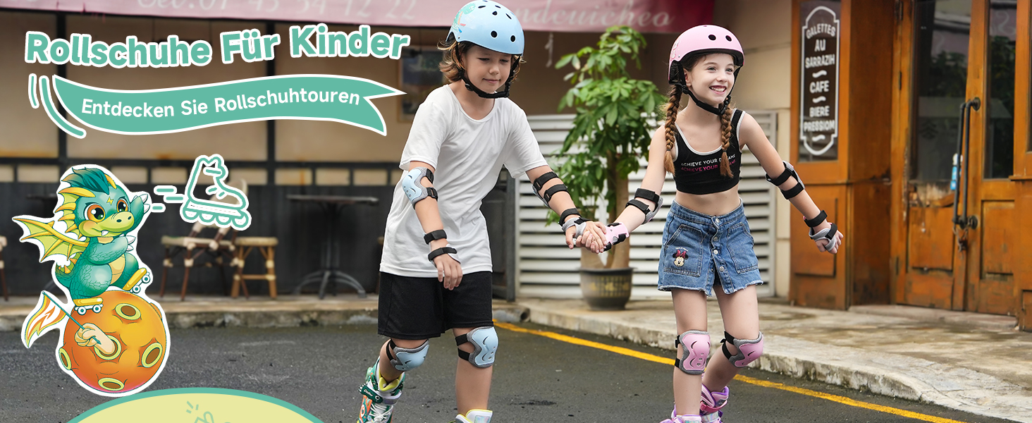 Дитячі ролики Quad Roller Skates з підсвічуванням коліс, регульовані по розміру, зелені (32-35)