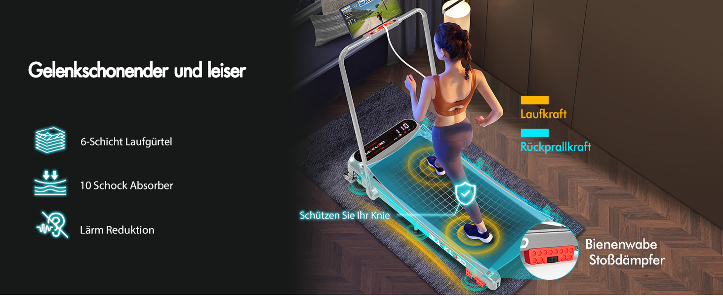 Електричний біговий тренажер BLACK LORD з нахилом 9%, 3.2 PS, Walking Pad 4-в-1 для дому та офісу, 12 програм, динамік, 140 кг