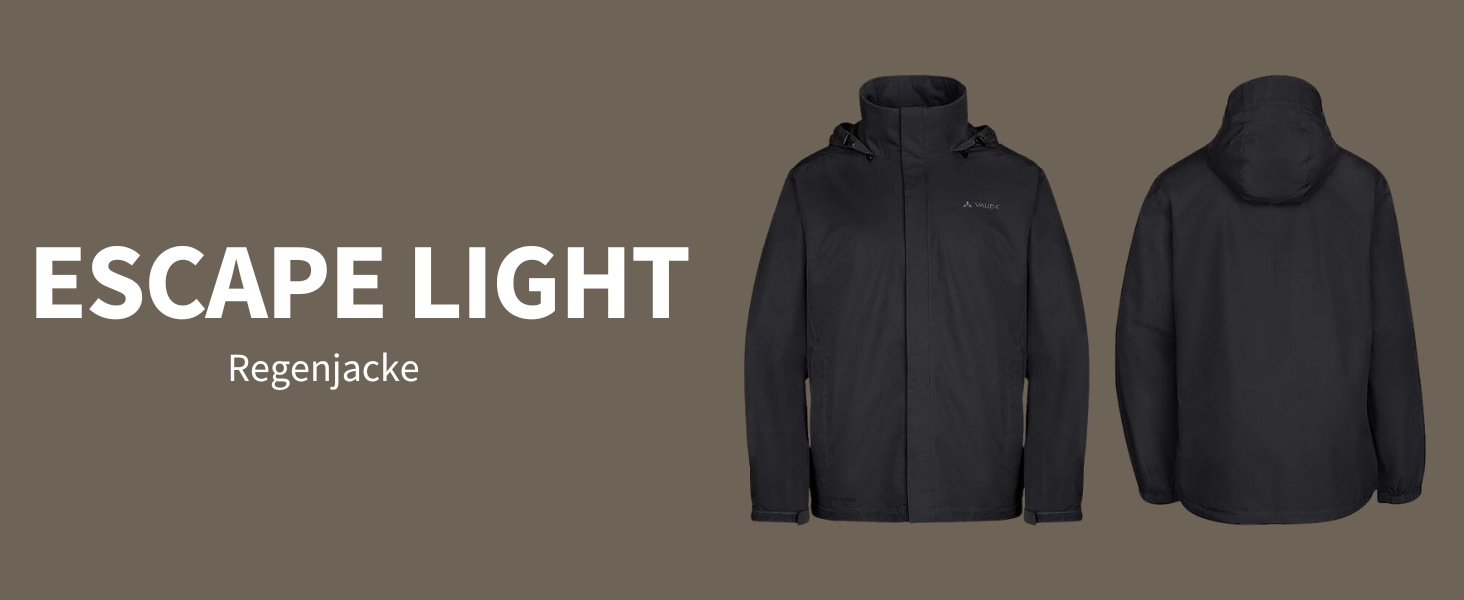 Чоловіча легка вітро- та водонепроникна куртка VAUDE Escape Light Jacket, дихаюча, колір Dark Sea Uni, розмір L