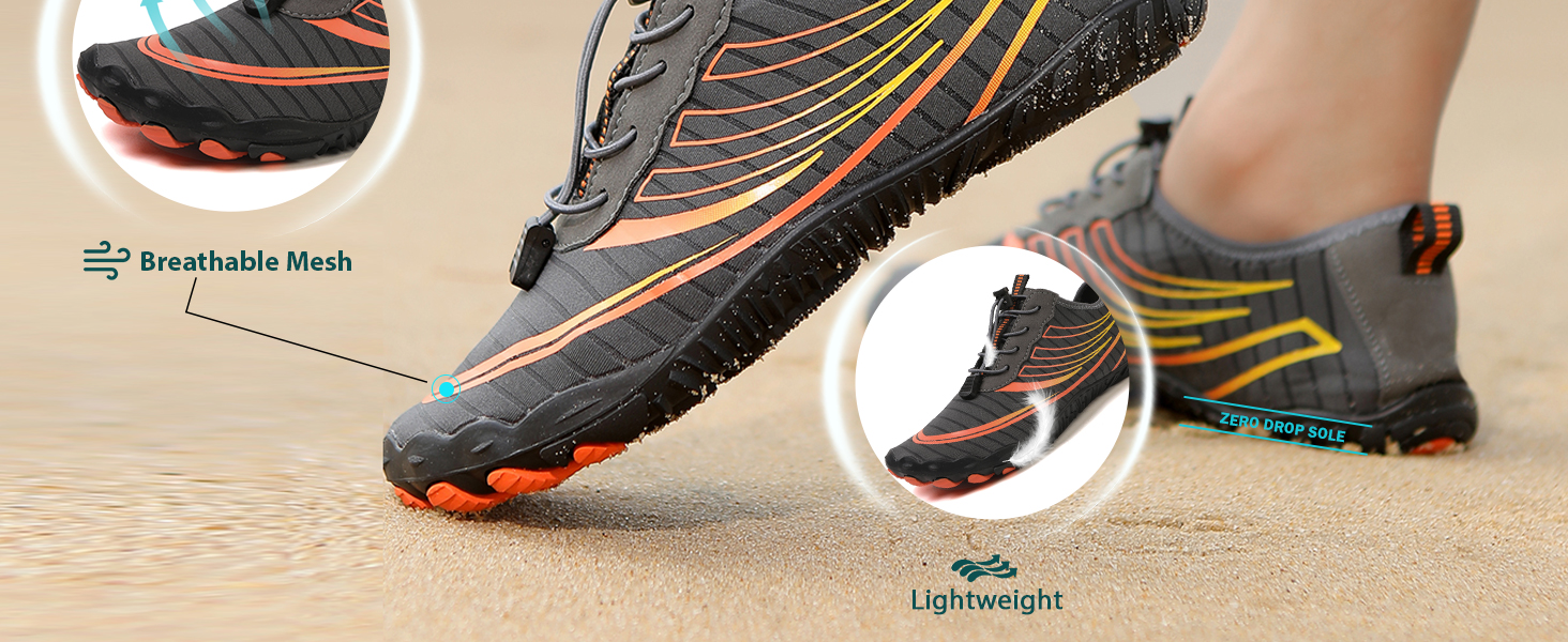 Чоботи для плавання та серфінгу для чоловіків та жінок, дихаючі, швидковисихаючі, антиковзаючі, розмір 36-47, колір чорний