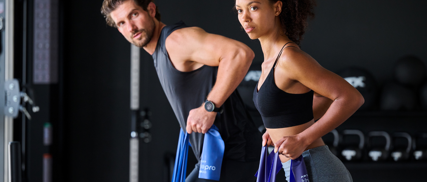 Набір еластичних стрічок для фітнесу ARTZT thepro: 5 рівнів опору, для силових тренувань, розтяжки та реабілітації, Loop Band 208 см