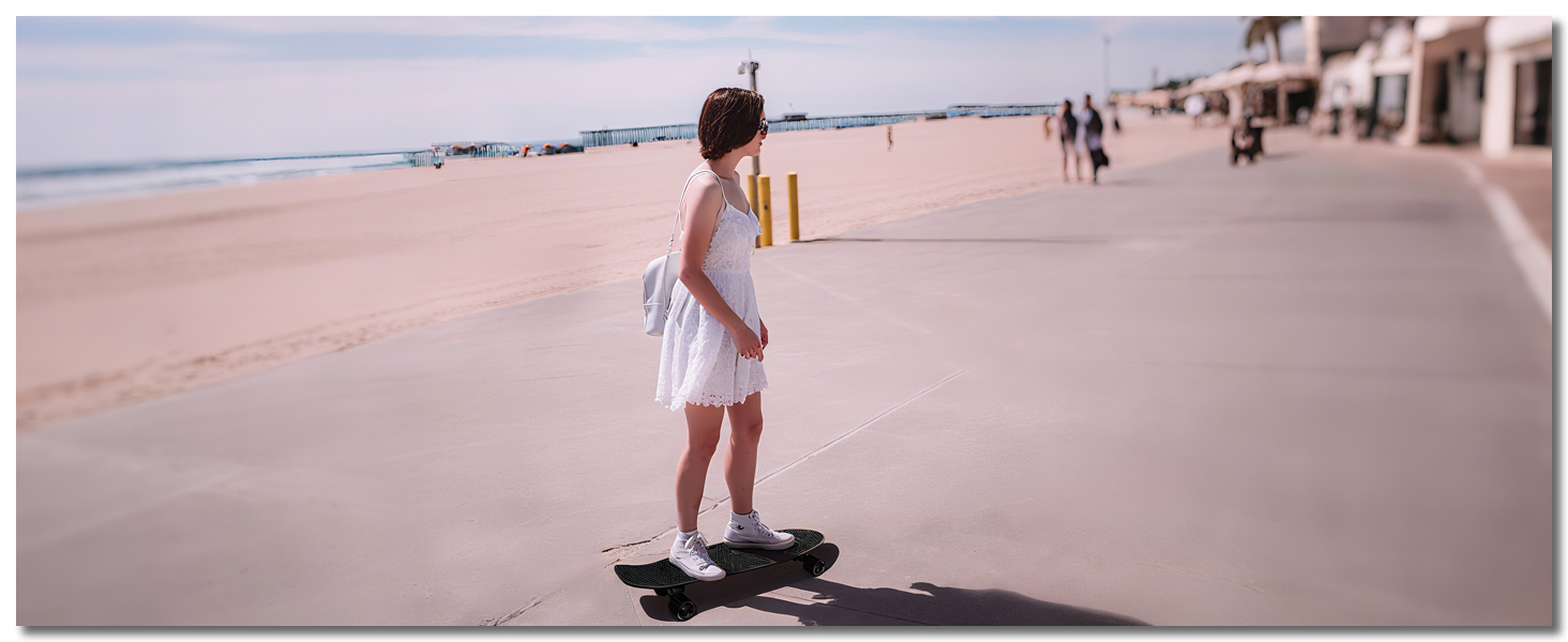 Скейтборд KMX Classic Mini Cruiser 22/27 дюймів для дітей, підлітків та дорослих. Алюмінієві осі, підшипники ABEC-9, колеса 60мм, колір Aqua Blau