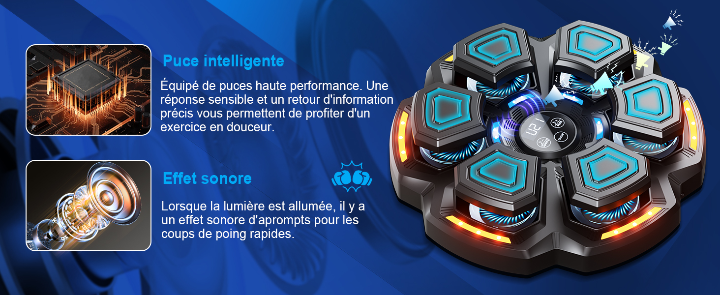 Музична бокс-машина для дорослих Bluetooth з рукавичками, LED підсвічуванням, 9 режимів швидкості та лічильником ударів