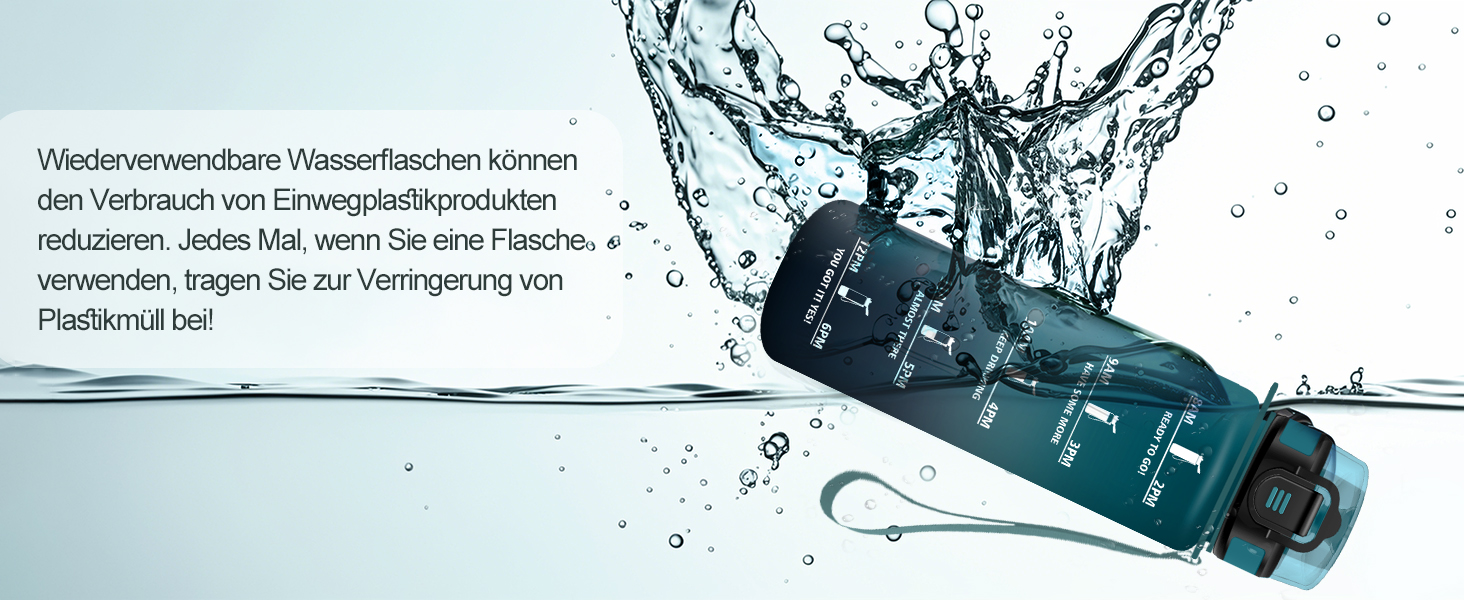 Спортивна пляшка 1л з позначенням часу, фільтром, для води з газом, без витоку. Підходить для велосипеда, бігу, дорослих. Колір: лавандово-рожевий