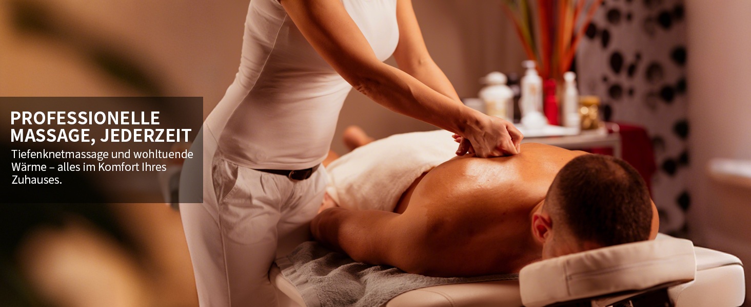 Масажер для шиї TISSCARE Shiatsu з підігрівом - електричний масажер для шиї, спини, плечей, ніг та ступнів. Глибокий масаж для розслаблення. Подарунок для батьків та партнерів, чорний