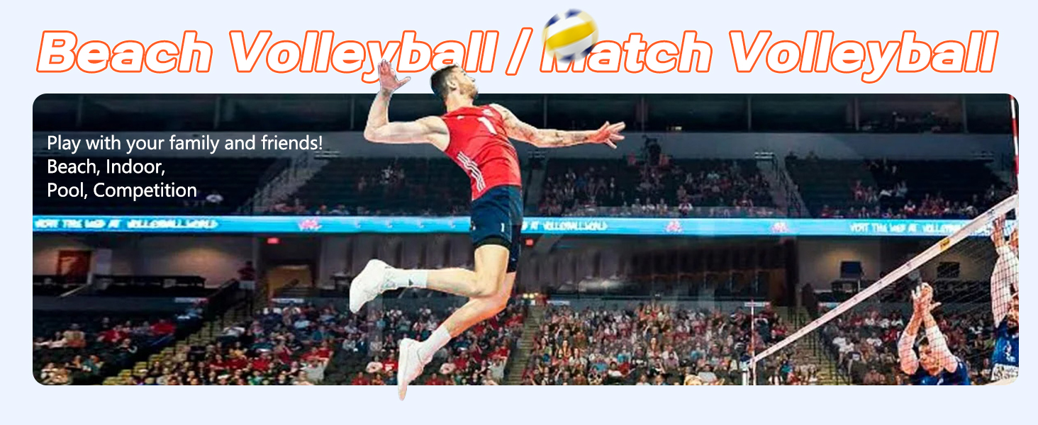 Волейбольний м'яч Aipwerer: для тренувань, пляжу, залу. Водостійкий, Soft Touch, рожевий. У комплекті насос та сумка