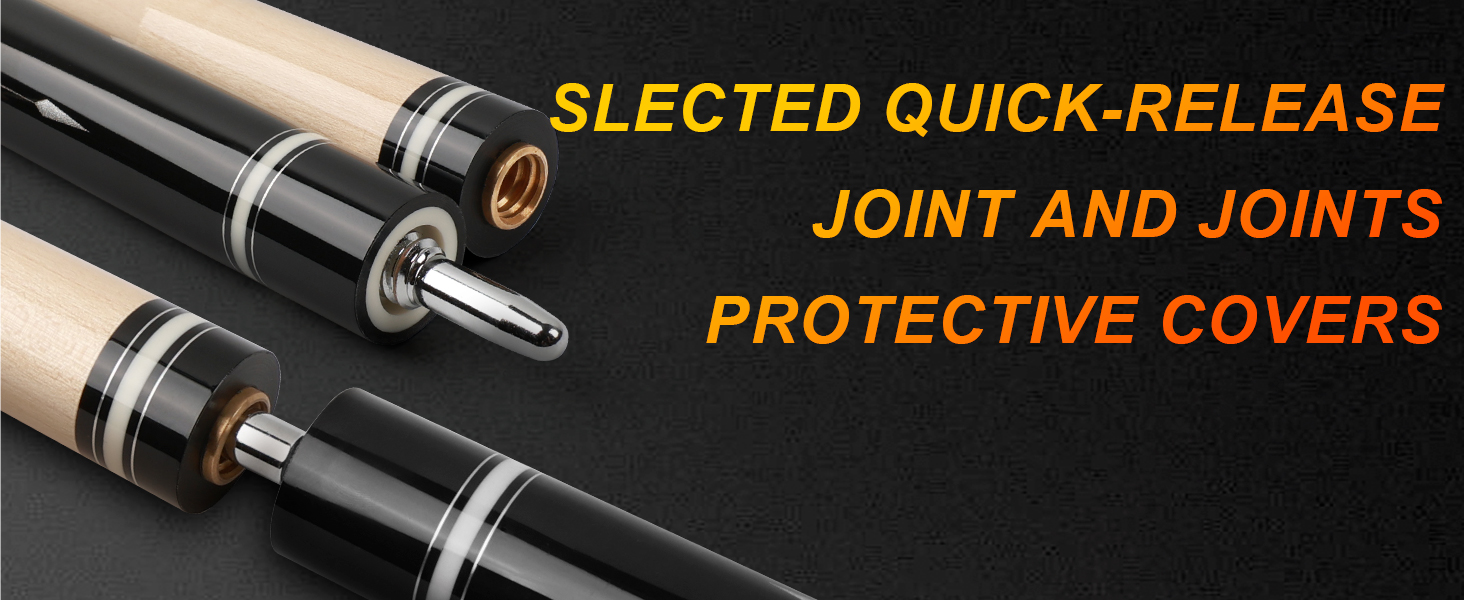 AKLOT Більярдний кий 3-в-1, 58 дюймів, з канадського клена, 19 oz, з можливістю регулювання ваги до 20/21 oz, з чохлом