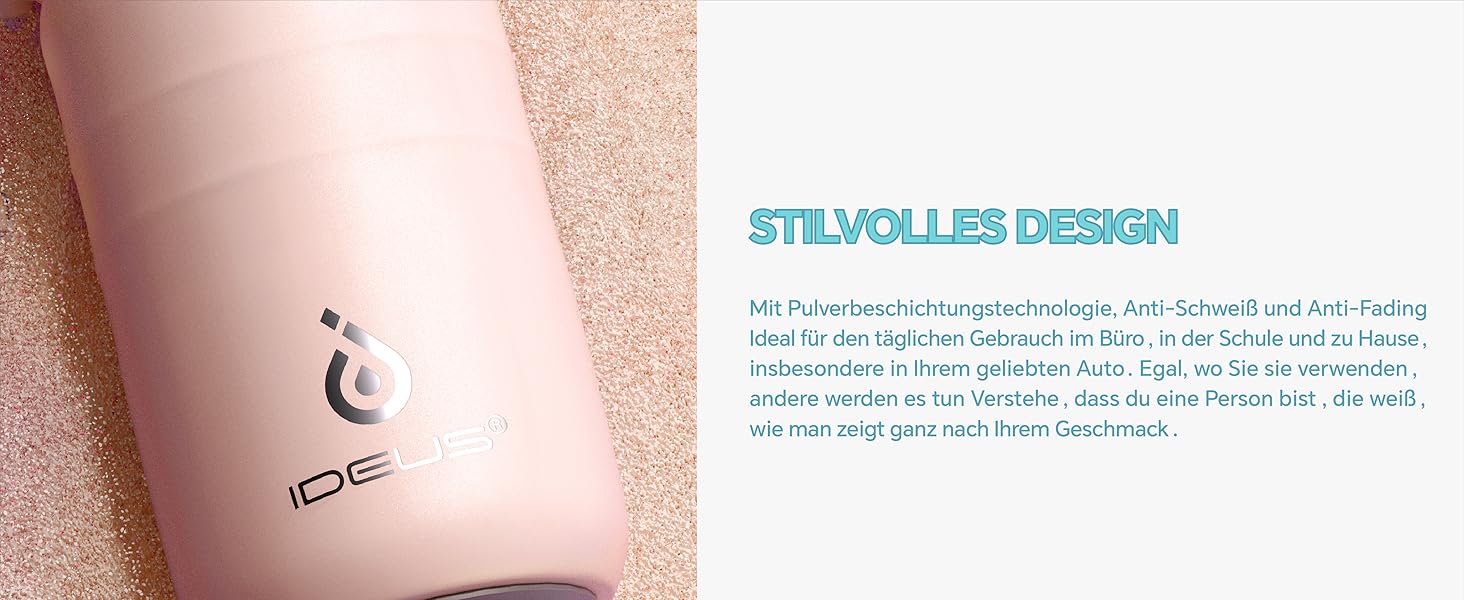 Термос IDEUS з нержавіючої сталі, 32oz (946 мл), подвійні стінки, спортивна пляшка, металева термокружка з герметичним кришкою, колір Seladon