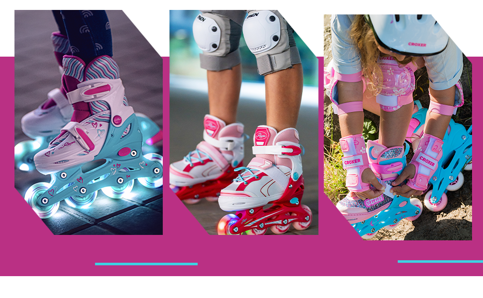 Дитячі ролики-коньки 4-в-1 RAVEN Isla Violet, регульовані 27-30 (16,5-18,5 см)