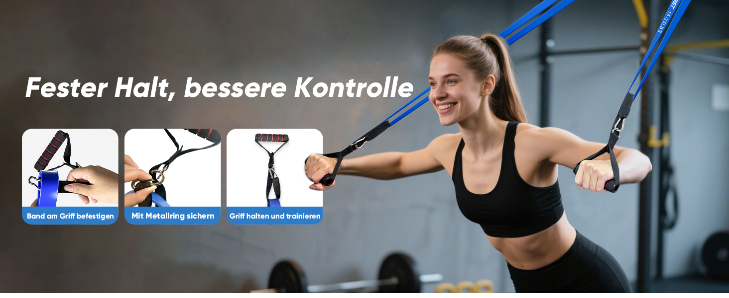 Набір еластичних стрічок FitBeast для фітнесу: 5 шт. з рукавичками та дверним кріпленням. Сила тренувань 5-125 LBS