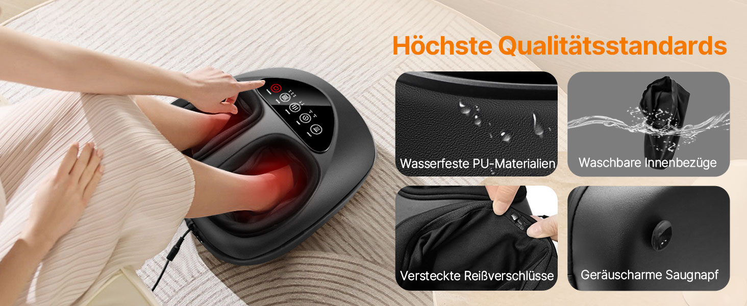 Масажер для ніг з підігрівом, електричний, 3D-кнесінг, роликовий та повітряна компресія, для зняття втоми, подарунок для чоловіків/жінок, чорний