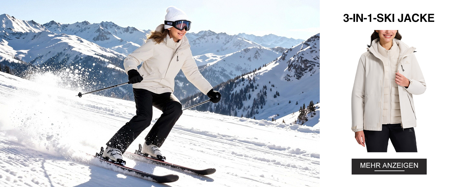 Жіноча зимова куртка Pioneer Camp 3 в 1 – гірськолижна куртка, сноуборд куртка, водонепроникна, дихаюча, з бавовняною підкладкою, Vermilion Red, XL