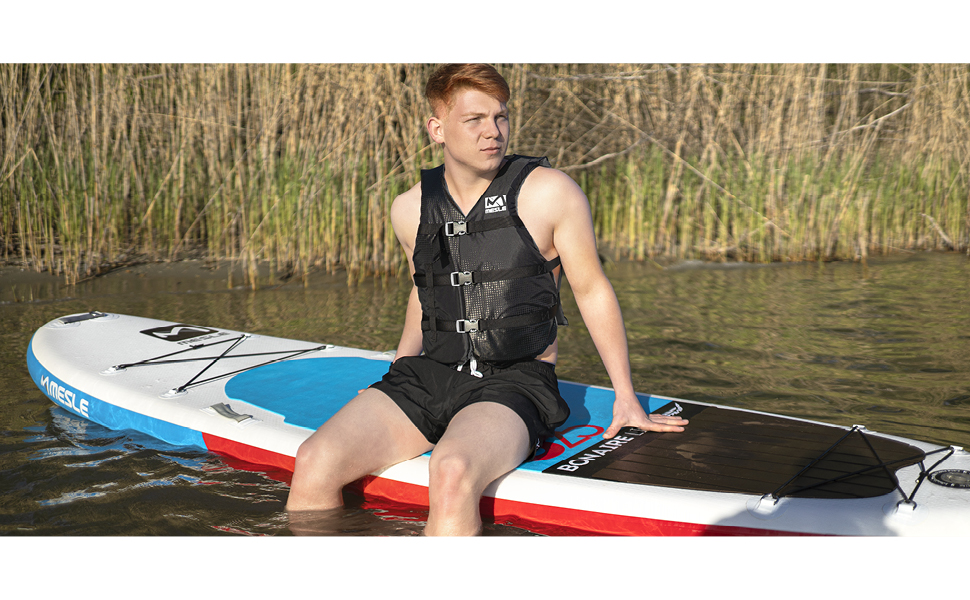 Жилет рятувальний MESLE Sportsman сірий для дорослих, 50N, універсальний для SUP, каное, вейкбордингу