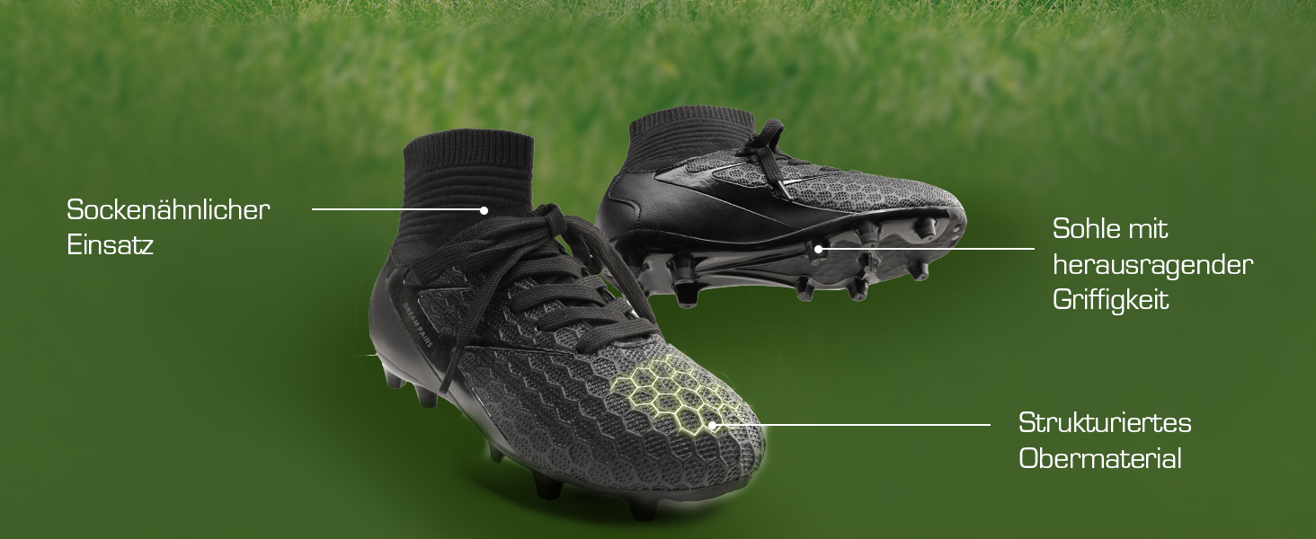 ДREAM PAIRS Футбольні черевики для дітей, унісекс, розмір EUR 36, темно-синій/неоновий зелений