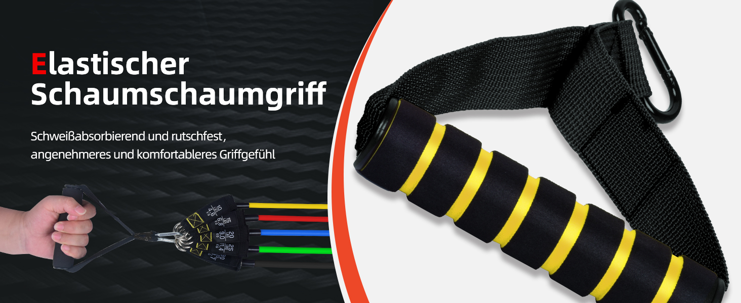 Набір еластичних стрічок Abahub для фітнесу: повне обладнання для тренувань вдома (100LB)