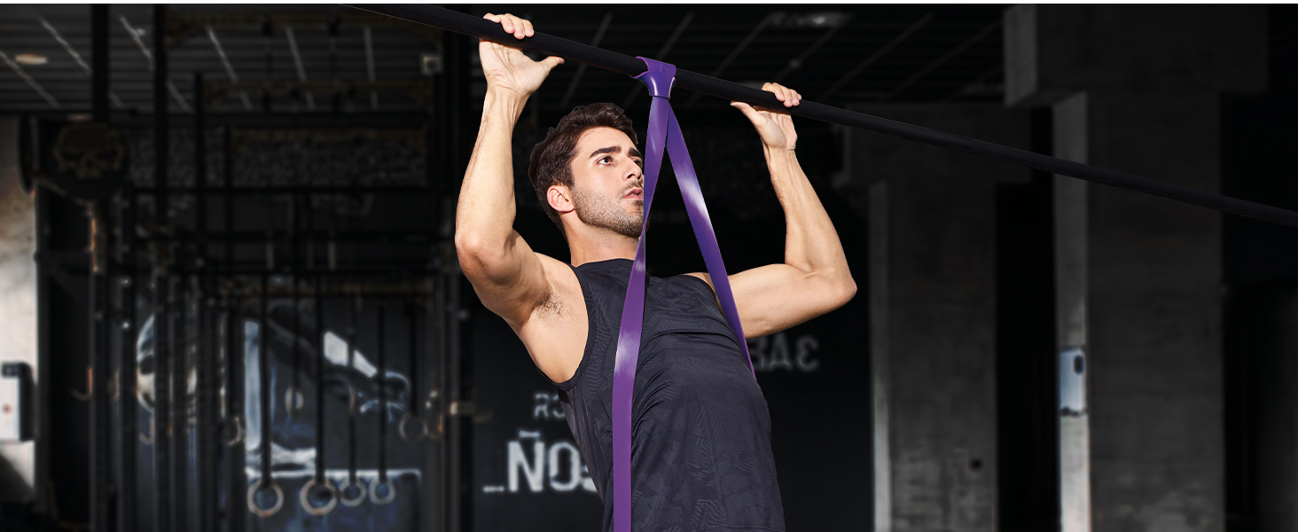 Набір допоміжних еластичних стрічок для підтягувань Klimmzug-Hilfsband-Set, для силових тренувань та формування тіла, фітнес-стрічки для чоловіків, вантажопідйомність 6.8–54 кг