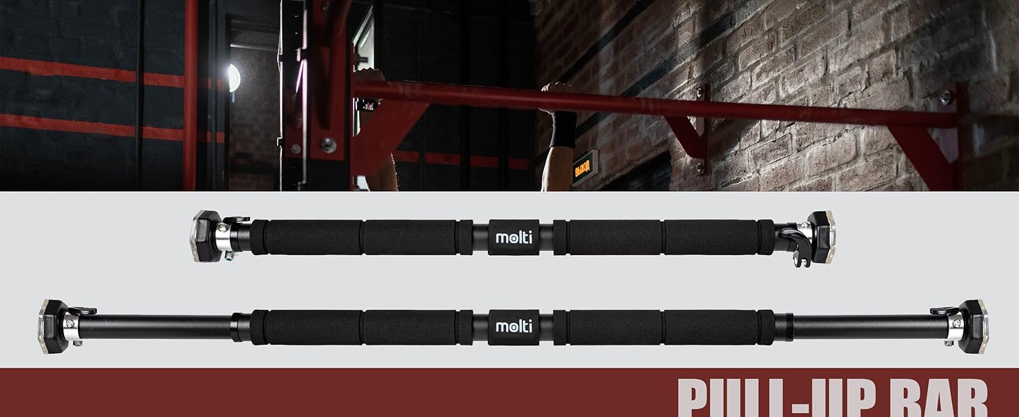 Кімнатна турнік Klimmzugstange для дверного прорізу, регульований 63–100 см, монтаж без свердління, нековзкі ручки, витримує до 100 кг