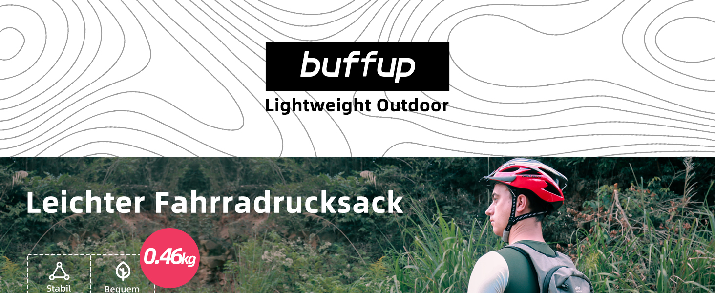 Велосипедний рюкзак Buffup 15 л, водонепроникний, компактний рюкзак для спорту, MTB, трекінгу, з відсіком для питної системи