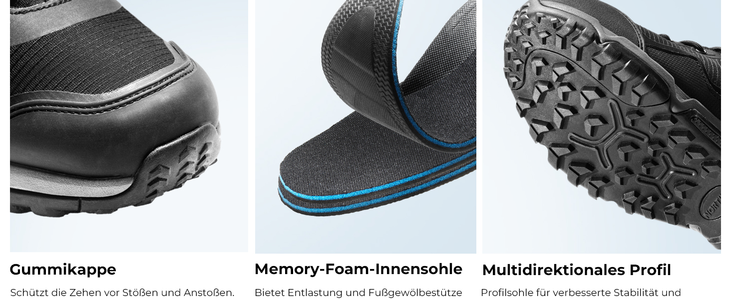 Чоловічі трекінгові черевики NORTIV 8, водонепроникні, чорні (41.5 EU)