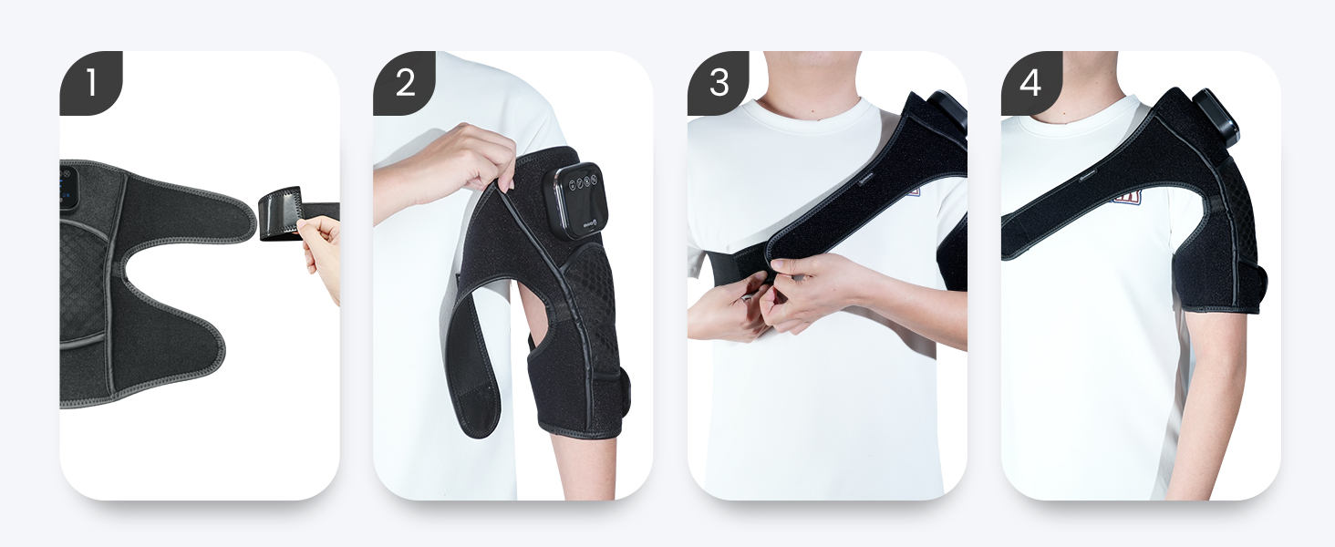 COMFIER Масажер для колін бездротовий, з підігрівом та вібрацією, 4 рівні нагріву з графену, подарунок для мами/тата, 17.5X16X7.5 см