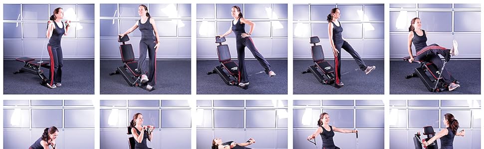 PEARL Sports багатофункціональний тренажер 40-в-1 для всього тіла, домашня силова станція, 40 вправ, мультистанція, лавка для жиму