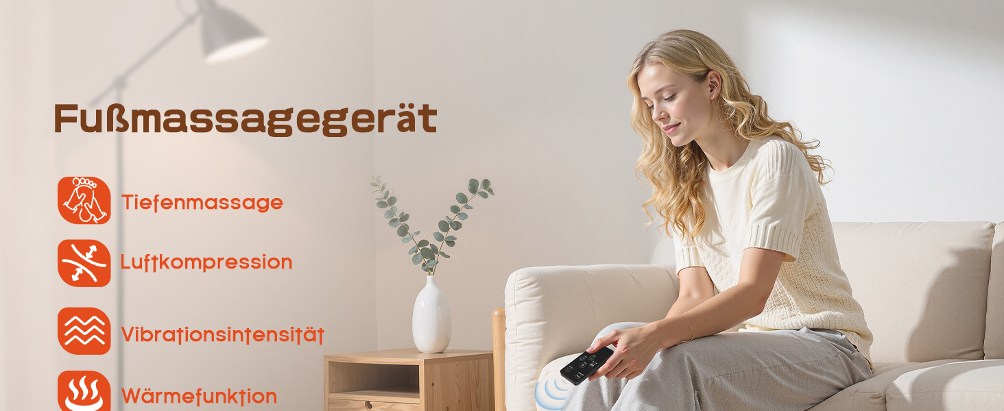 Електричний масажер для ніг Shiatsu з пультом дистанційного керування, компресією повітря, функцією підігріву, декількома режимами, для офісу та дому, підходить до 46 розміру EU