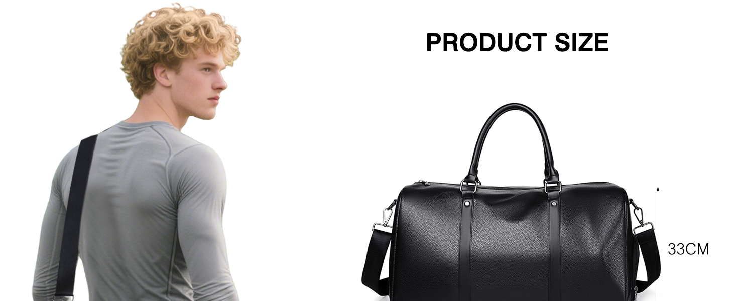 Спортивна дорожня сумка FANDARE для чоловіків та жінок з відділенням для взуття, шкіряна сумка-вікенд (PU шкіра) для подорожей, Ryanair, фітнесу та відпочинку, коричнева