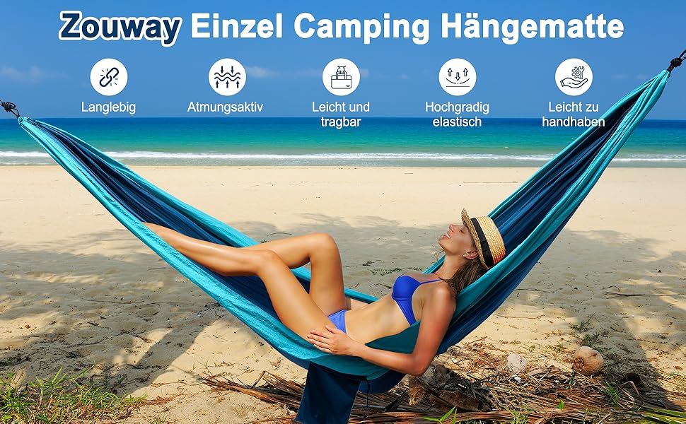 Гамак для кемпінгу Outdoor, легкий, портативний, з двома стропами для дерева, нейлон, 280*140 см (темно-зелений)